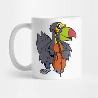 Comic toucan playing cello Mug